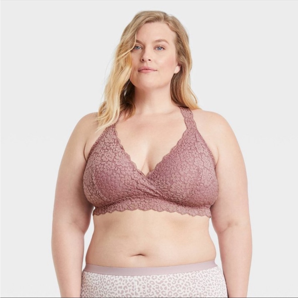 Auden | Orchid Lace Racerback Nursing Bralette